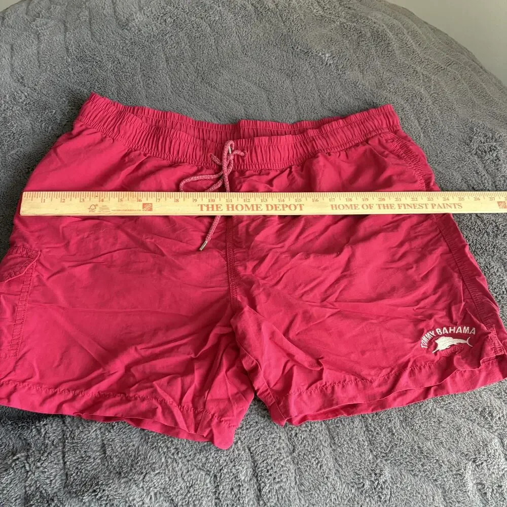 Tommy Bahama Men's Swim Trunks Pink Cargo Mesh Lined Beach Vacation XXL